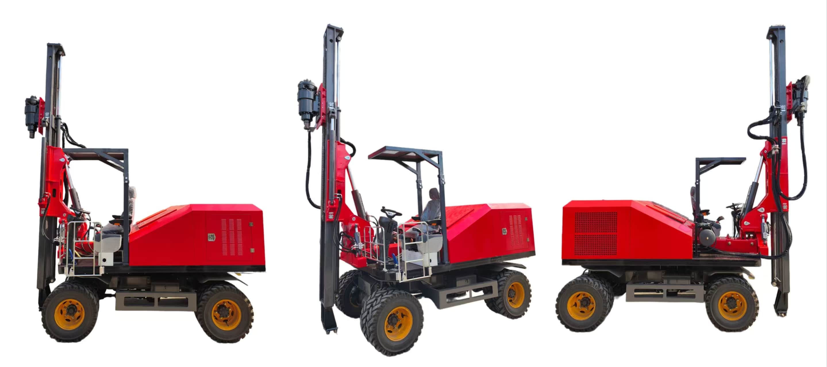 TZ680 Enfonce-pieux solaire sur roues : Un outil performant pour la construction photovoltaïque