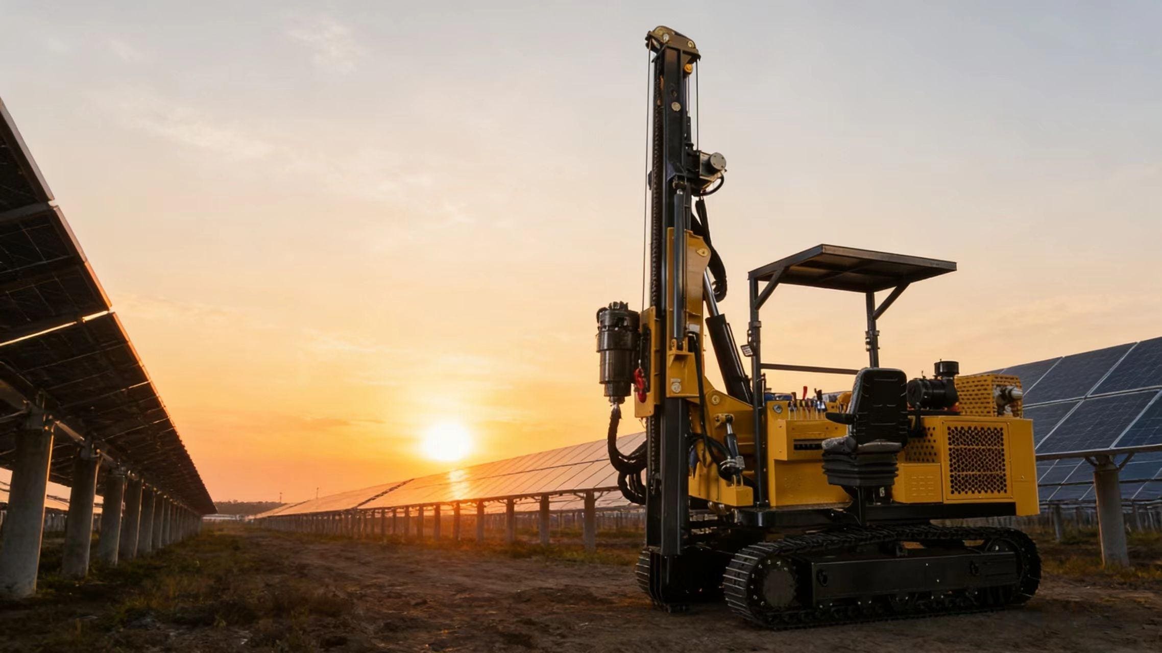 Qu’est-ce qu’une machine à battre les pieux solaires ? Le guide ultime des fondations de centrales photovoltaïques